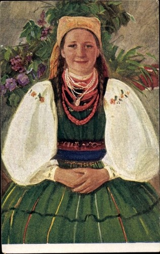 Künstler piekarski frau - ak, piekarski,