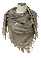 Tuch 125x125 Glitzer Silber
