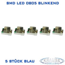 SMD Blink LED 0805 blau blinkend flash Blinklicht Modellbau KFZ 5 Stück