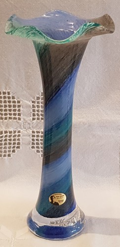 Studioglas bleikristall vase - studioglas,