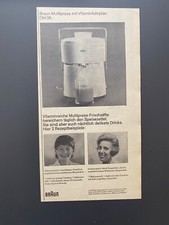 Braun Multipress mit Vitaminfahrplan 1966 Vintage Ad Werbung Reklame