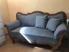 Landhaus Sofa 3Sitzer Esszimmersofa Couch Oma Sofa -  Bezug und Federn NEU