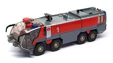 Siku Maßstab 1:50 2105 - Rosenbauer Flugplatz Wasserwerfer Feuerwehrauto - rot/grau