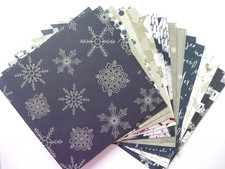 16 x Designpapier Weihnachten/Winter - 15x15cm - Markenqualität - RESTBESTAND