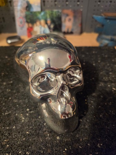 Totenschädel chrom silber - chrom,