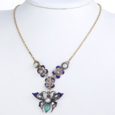 Necklace butterfly coloured