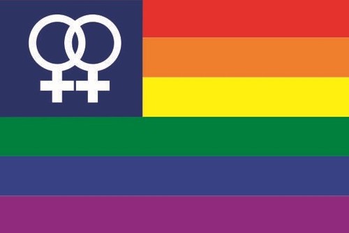 Aufkleber regenbogen lesbisch - aufkleber,