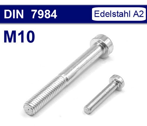 M10 zylinderschrauben din 7984 - m10,