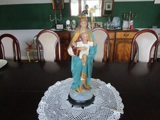 Maria mit Kind Marienfigur Madonna alt handbemalt ? ca. 53 cm Gips? Keramik?