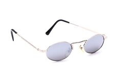 Sonnenbrille Metall Herren Damen Silber Spiegel Oval Modern Fashion Sport Trend