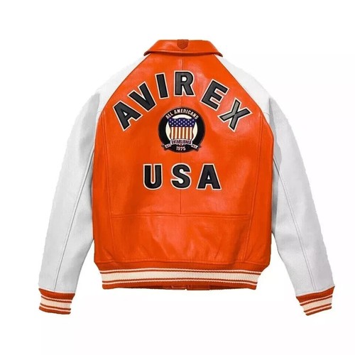 Herren avirex orange - avirex, weiß