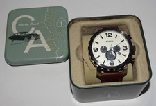 Fossil Herren Uhr Lederarmband - California 1 - mit Metall Box