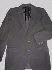 Anzug mit Weste  Gr. 48 - dunkelgrau  - Nadelstreifen -  NEUWERTIG