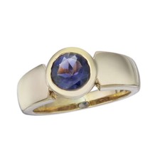 Oeding Erdel Ring Saphir 750er Gelbgold  Box