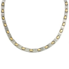 Damen Collier Kette aus Titan TITANIUM in bicolor 45 cm lang