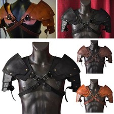 Mittelalterliche Schulter Rüstung Leder Brustgurt Geschirr Kostüm Cosplay DE