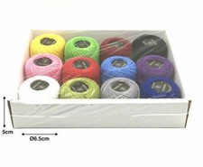 x 12er Set Knäuel Häkelgarn