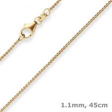 1,1mm Zopfkette Goldkette