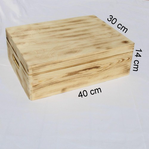 Holzbox holzkiste geflammt - holzbox,