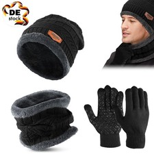 Winter Set Herren Mütze Schal