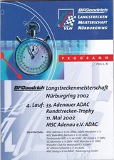 Nürburgring-Programmheft Adenauer Rundstrecken-Trophy 2002. Manthey-Porsche