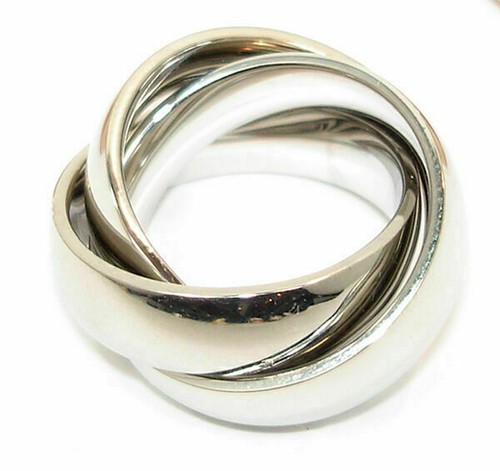 Edelstahlring damen tricolor - damen,