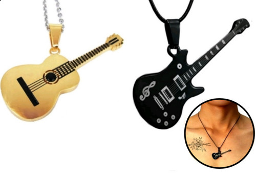 Gitarren anhänger edelstahl - gitarren,