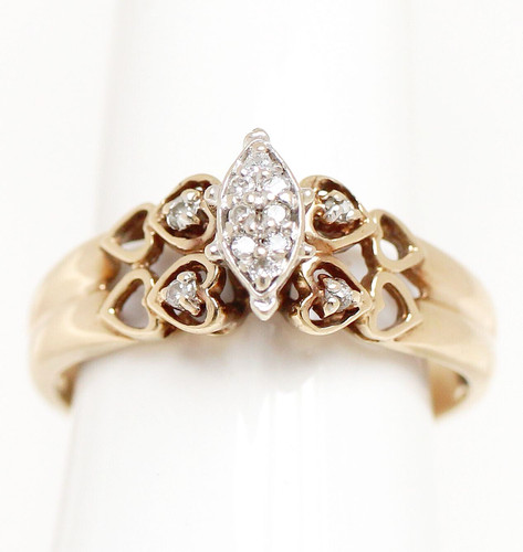 Diamantring karat 417 gold - 10,
