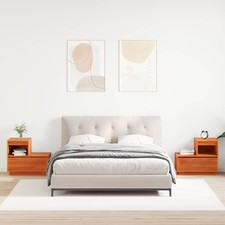 Nachttisch 2 pcs Wachsbraun 60