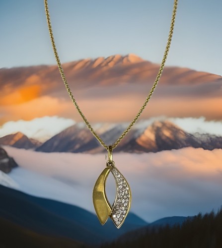 333 8kt gelbgold kette mit - 333/-,