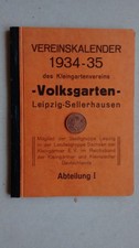 "Vereinskalender 1934-35 d.Kleingartenvereins Volksgarten Leipzig-Sellerhausen"
