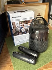 Maginon Kinder Karaoke Maschine Bluetooth Karaoke  mit 2 Kabellosen Mikrofon