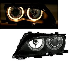 Angel Eyes Scheinwerfer für BMW 3er E46 Limousine Touring ab 2001- Set Schwarz