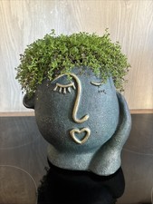 Pflanz Kopf H21cm Pflanztopf Büste Blumen Topf Schale Übertopf Picasso Stil Deko