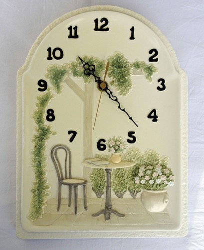 Uhr wanduhr keramik handarbeit - wanduhr,