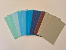 12 Blanko Glückwunschkarten Klappkarten 17 x 12cm  blau braun grau