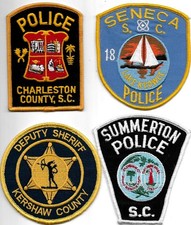 SET Nr. 86: 4 Stück US Police SHERIFF Patch SOUTH CAROLINA Polizei Abzeichen USA