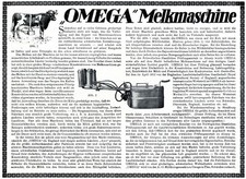 Melkmaschine Omega aus Flen Reklame 1914 Schweden Milch Werbung
