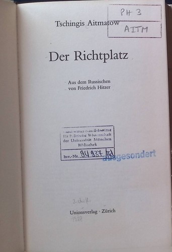 Der richtplatz aitmatow - der,