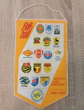 DDR - Fussball-Wimpel - Bezirksliga Dresden - 1988/89 - Rarität - Ostalgie