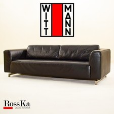 Wittmann Square Leder Sofa Schwarz
