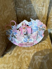 Eine atemberaubende handgefertigte Rocker Grußkarte mit einem Vogel und rosa und blauen Blumen o