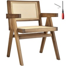 Esszimmerstuhl Lissy mit Wiener Geflecht im Boho-Stil Sessel Eiche hell B-Ware