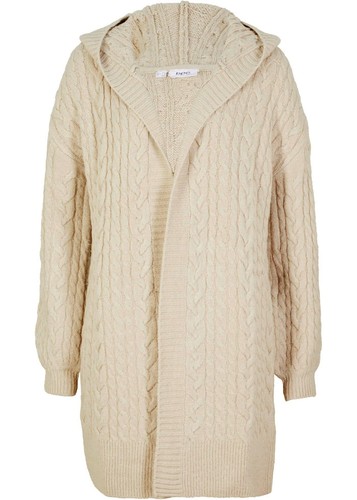 Strickjacke mit zopfmuster und - mit,