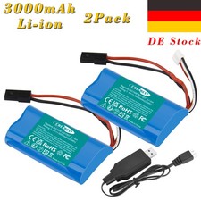 2x 7,4V 3000mAh Li-Ion Akku + USB-Ladegerät für Subotech BG1506/BG1507/BG1513  