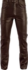 Herren Echt Braun Lederhose