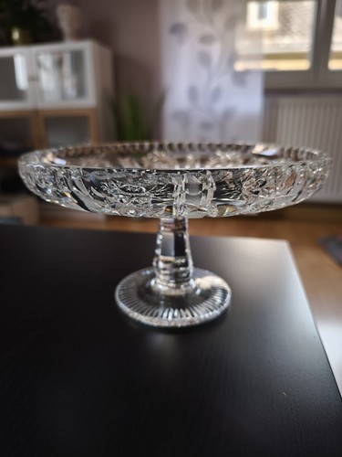 Bleikristall schale mit - schale, fuß