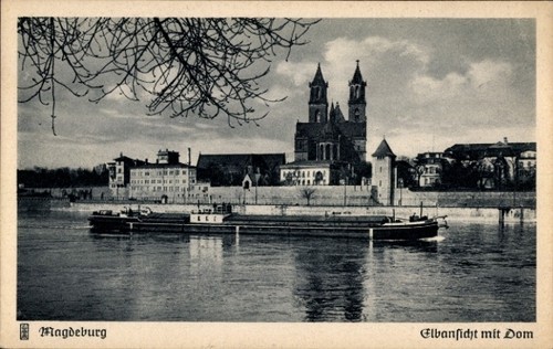 Magdeburg der elbe - ak,