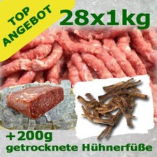 BARF Hundefutter - "Huhn-Mix 28kg Barf Paket" Frostfutter Frischfleisch