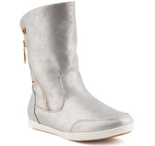 Neu Damen Schlupf Stiefel Stiefeletten Boots Warm Gefüttert Flache 1583 Schuhe